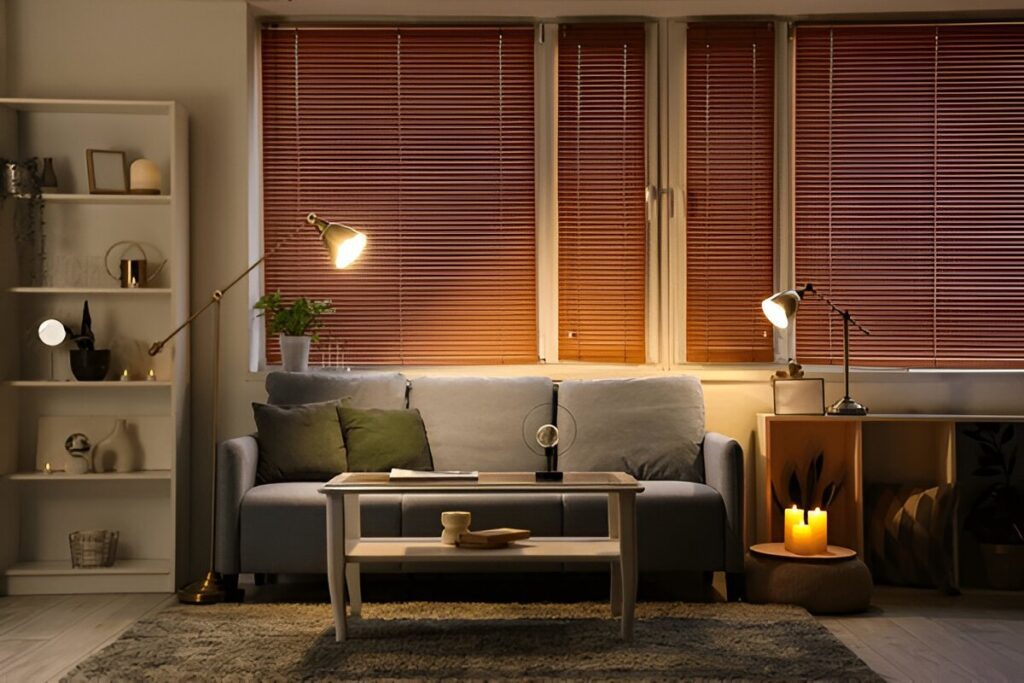 Modern blinds for Dubai homes and offices, featuring sleek designs and energy-efficient solutions by Emirati Blinds & Curtains.