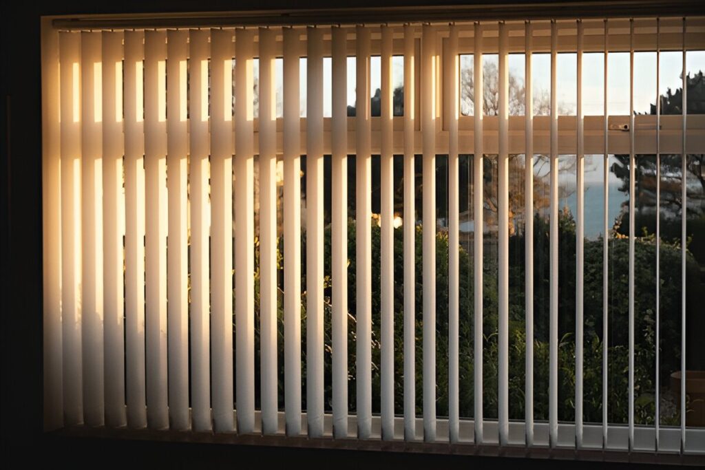 Elegant vertical blinds, designed for Dubai's open spaces and floor-to-ceiling windows.